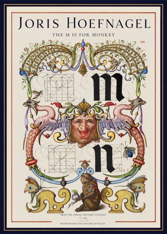 Joris Hoefnagel Grotesques and Ornaments No2 - Juliste