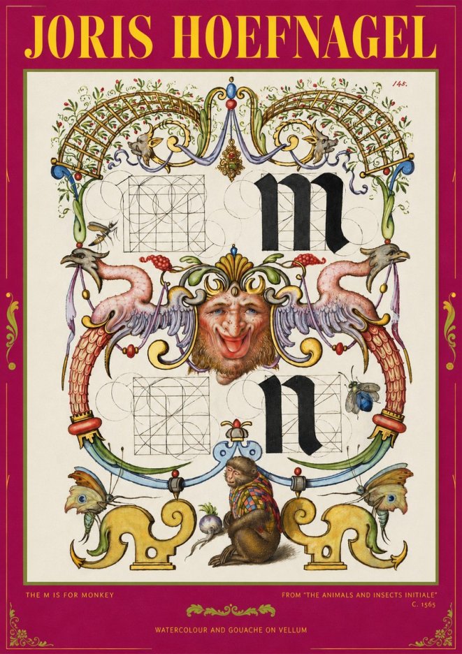 Joris Hoefnagel Grotesques and Ornaments No3 - Juliste