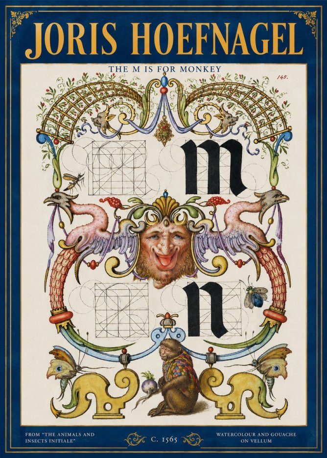 Joris Hoefnagel Grotesques and Ornaments No4 - Juliste
