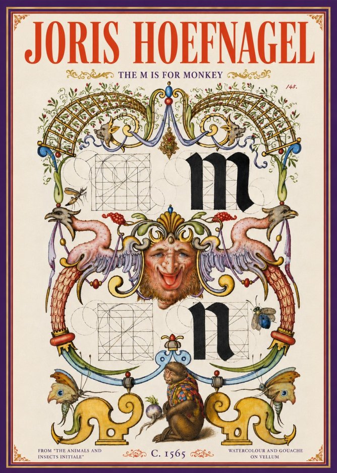 Joris Hoefnagel Grotesques and Ornaments No6 - Juliste