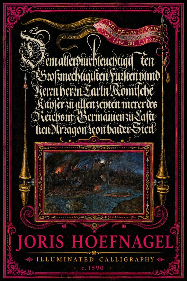 Joris Hoefnagel Illuminated Calligraphy No4 - Juliste