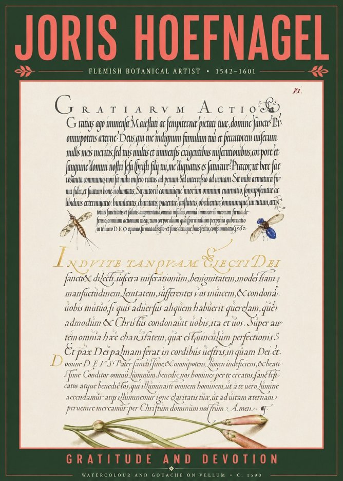 Joris Hoefnagel Thanksgiving to God • Institute for Botanical Studies No5 - Juliste