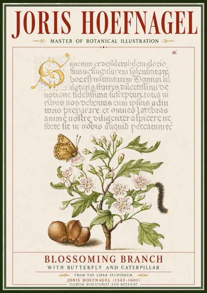 Joris Hoefnagel Blossoming Branch No5 - Juliste