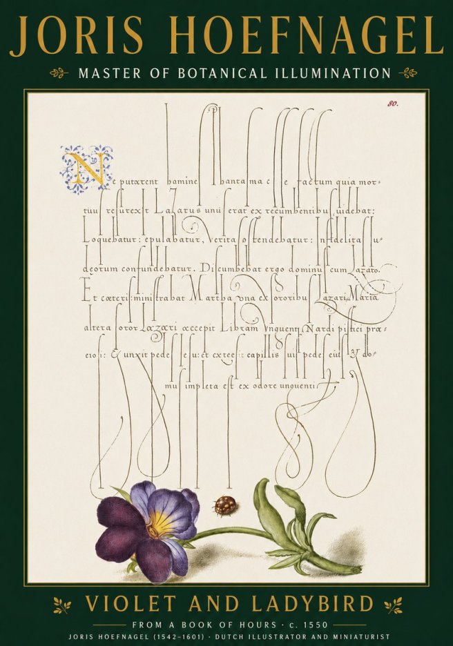 Joris Hoefnagel Violet and Ladybird No4 - Juliste