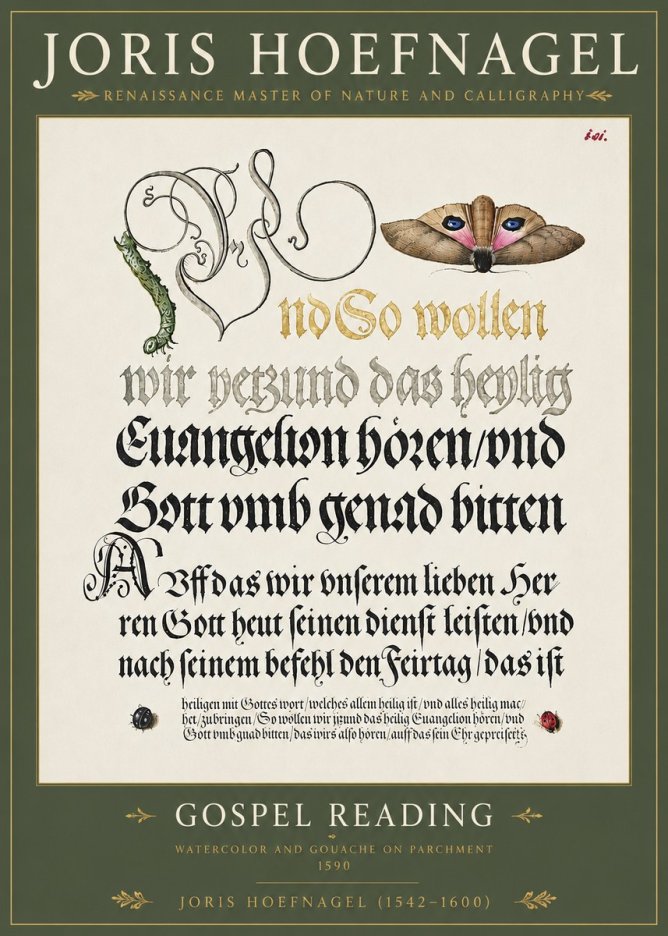 Joris Hoefnagel Gospel Reading No4 - Juliste