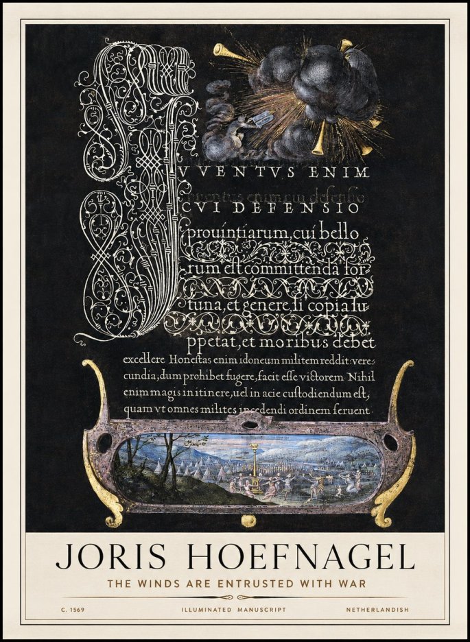 Joris Hoefnagel The Winds Are Entrusted with War No1 - Juliste