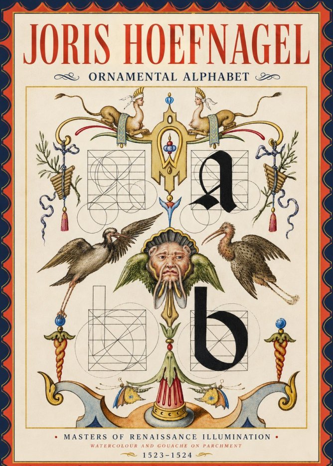 Joris Hoefnagel Ornamental Alphabet No4 - Juliste