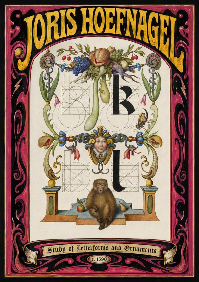 Joris Hoefnagel Study of Letterforms and Ornaments No3 - Juliste