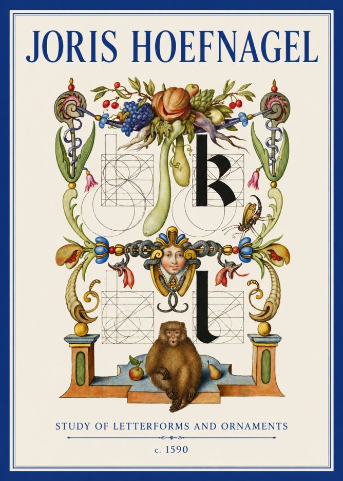 Joris Hoefnagel Study of Letterforms and Ornaments No4 - Juliste