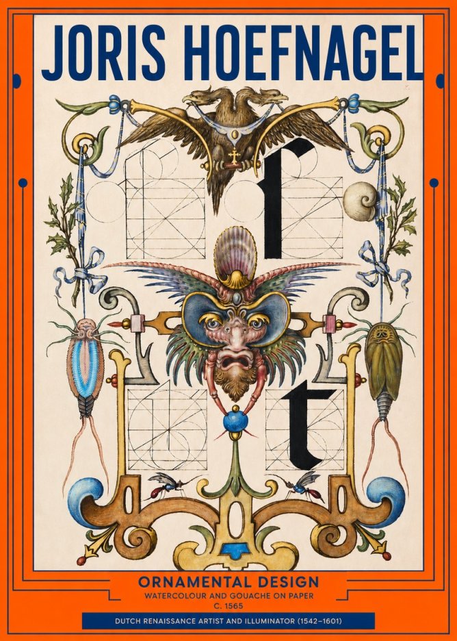 Joris Hoefnagel Ornamental Design II No2 - Juliste