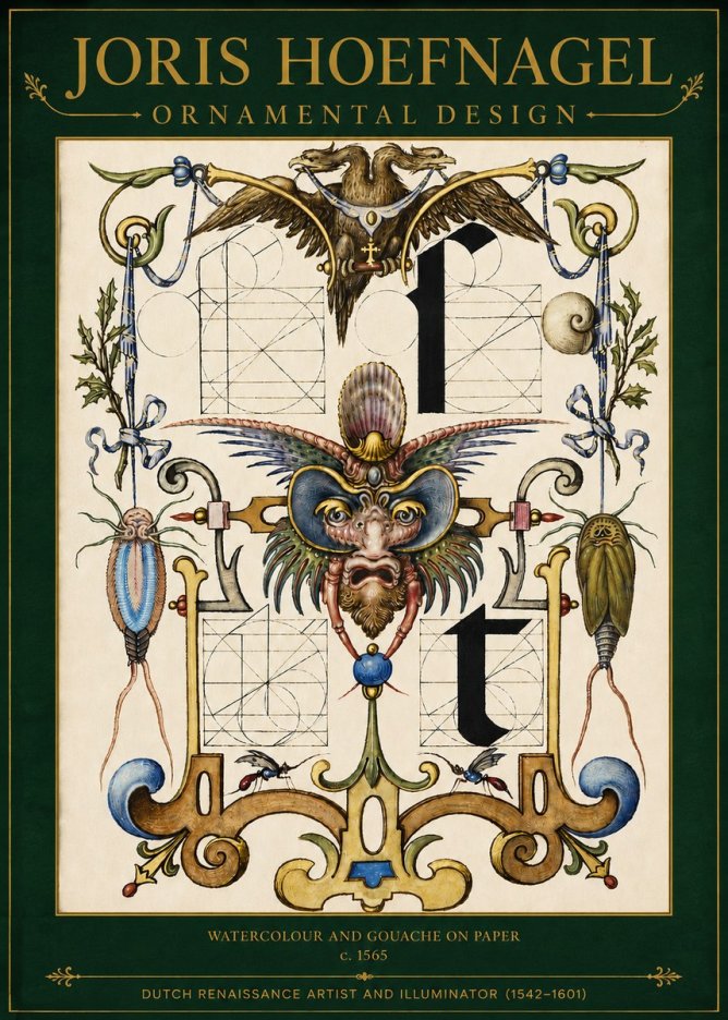 Joris Hoefnagel Ornamental Design II No3 - Juliste