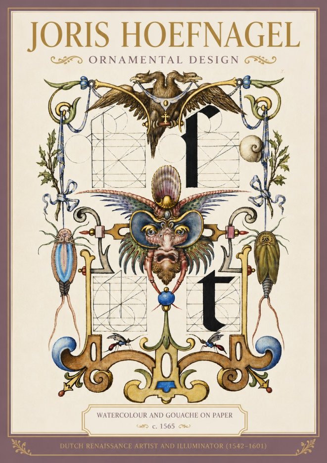 Joris Hoefnagel Ornamental Design II No4 - Juliste