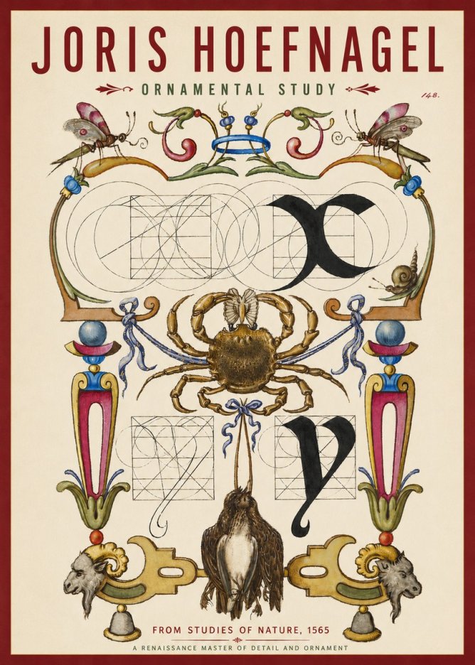 Joris Hoefnagel Ornamental Study II No3 - Juliste