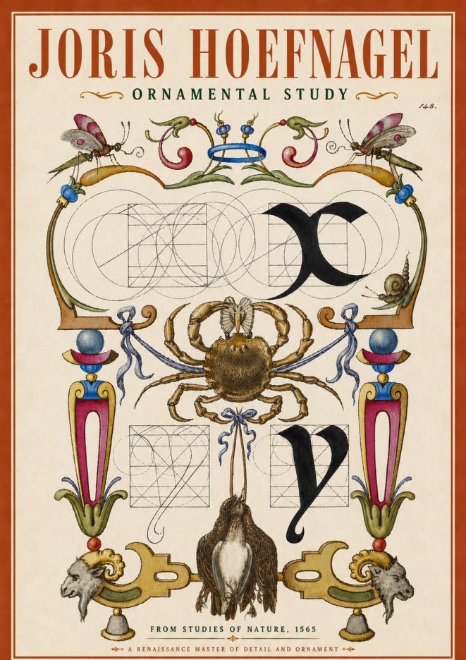 Joris Hoefnagel Ornamental Study II No6 - Juliste