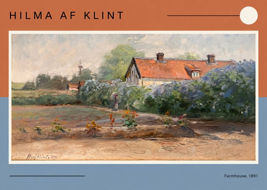 Hilma af Klint Farmhouse, 1891 No4 - Juliste