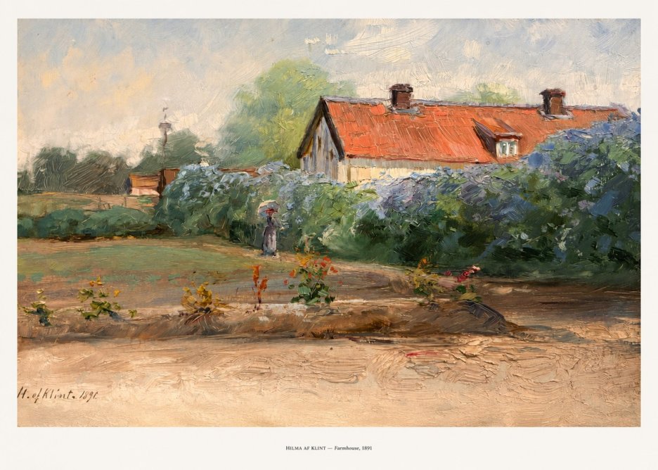 Hilma af Klint Farmhouse, 1891 No5 - Juliste