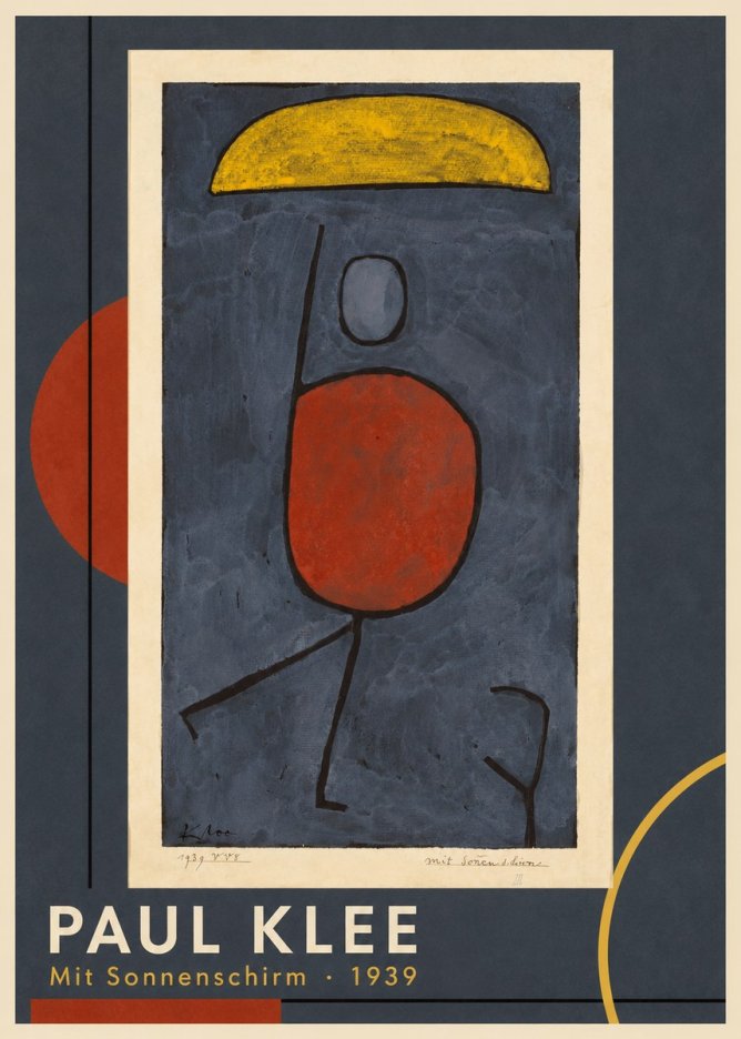 Paul Klee Mit Sonnenschirm No1 - Juliste