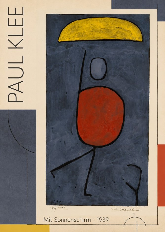 Paul Klee Mit Sonnenschirm No2 - Juliste
