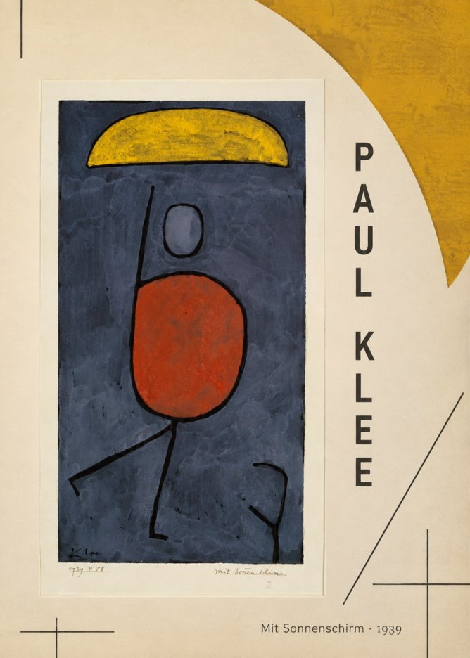 Paul Klee Mit Sonnenschirm No6 - Juliste