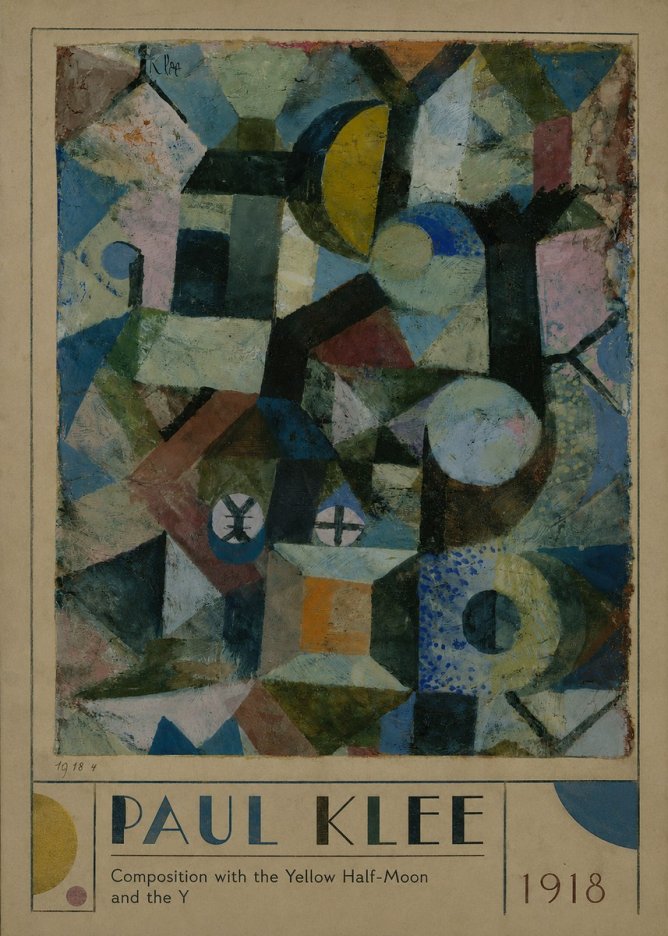 Paul Klee Composition with the Yellow Half-moon and the Y No1 - Juliste