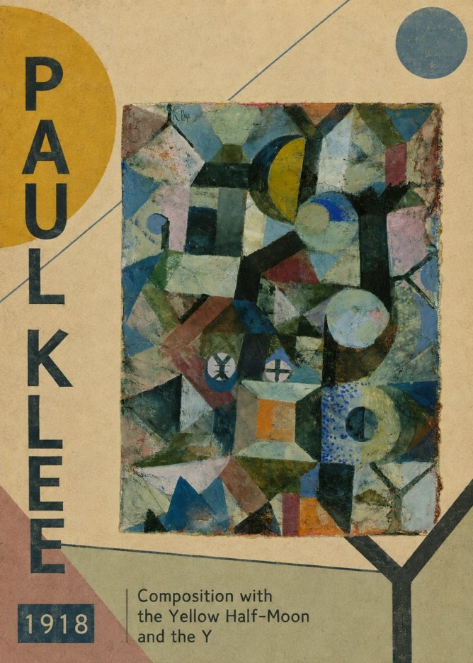 Paul Klee Composition with the Yellow Half-moon and the Y No3 - Juliste
