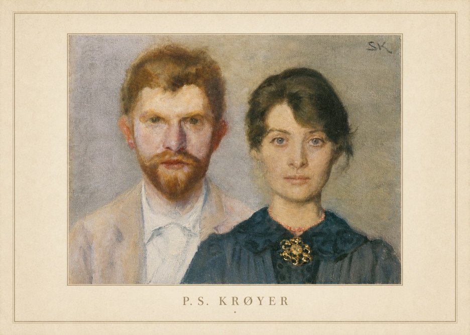 P.S. Krøyer Self-portrait with Marie Krøyer No4 - Juliste