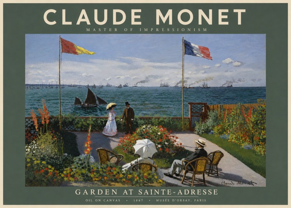 Monet Garden at Sainte-adresse No4 - Juliste