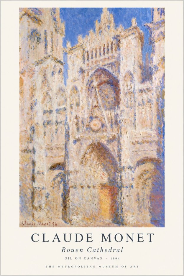 Monet Rouen Cathedral No1 - Juliste