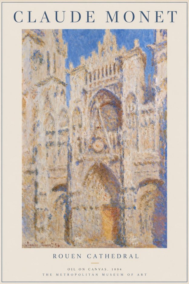 Monet Rouen Cathedral No2 - Juliste