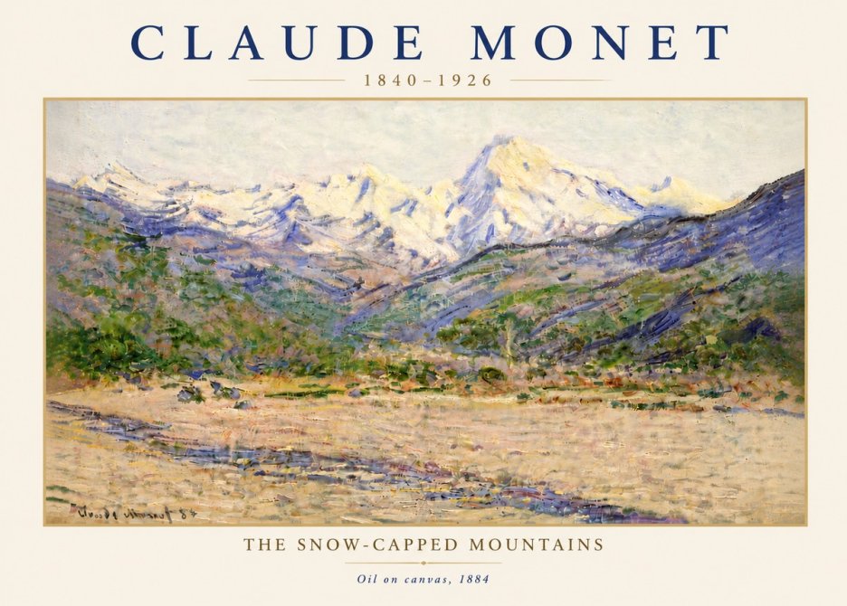 Monet The Snow-capped Mountains No5 - Juliste