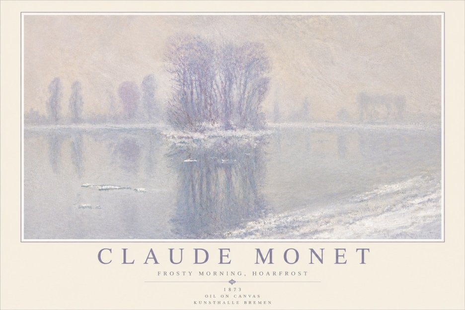 Monet Frosty Morning, Hoarfrost No4 - Juliste