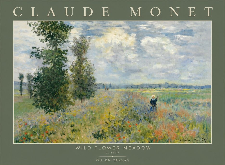 Monet Wild Flower Meadow No2 - Juliste
