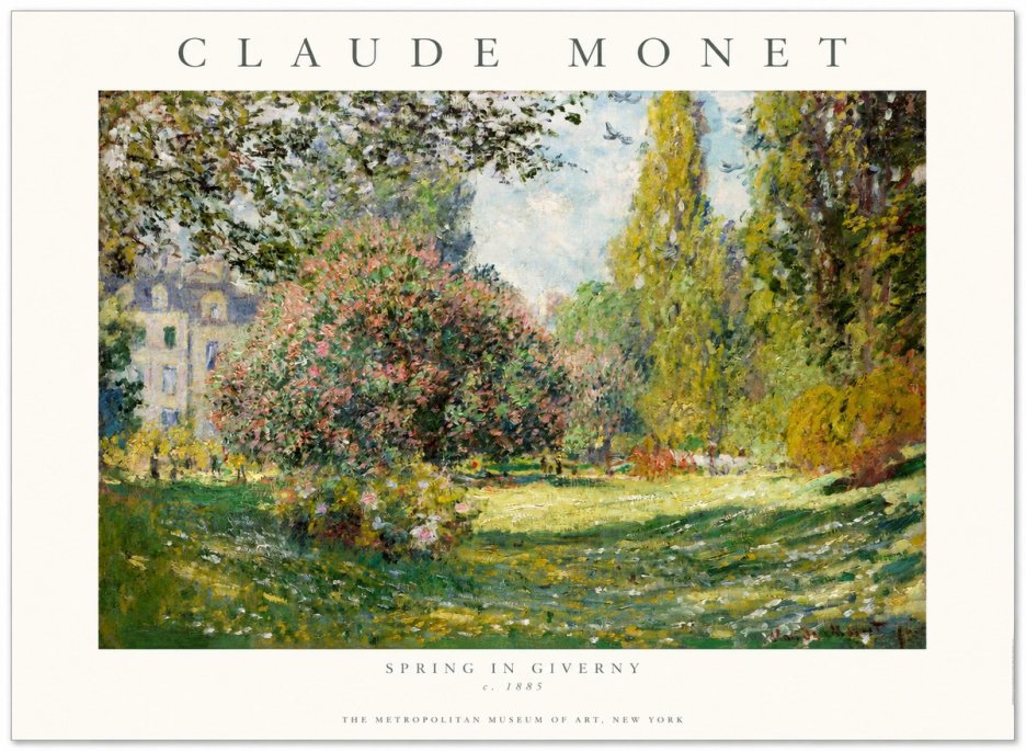 Monet Spring in Giverny No1 - Juliste