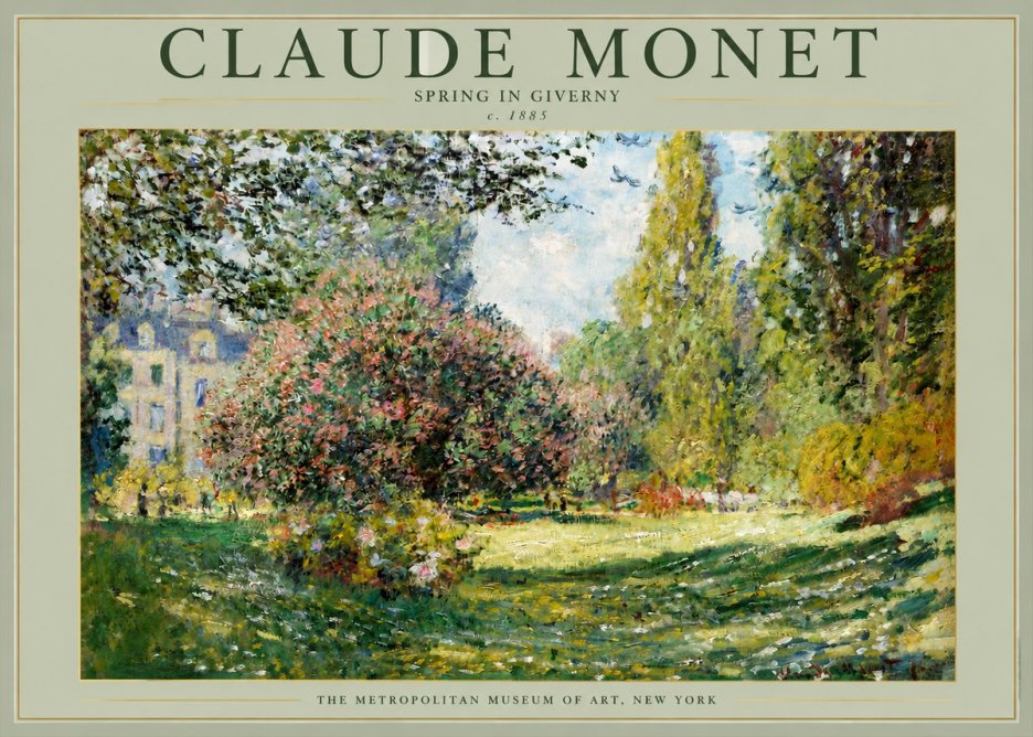 Monet Spring in Giverny No2 - Juliste