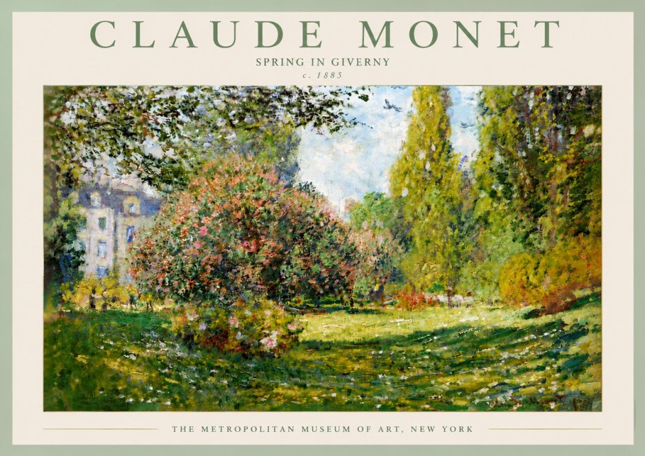 Monet Spring in Giverny No5 - Juliste