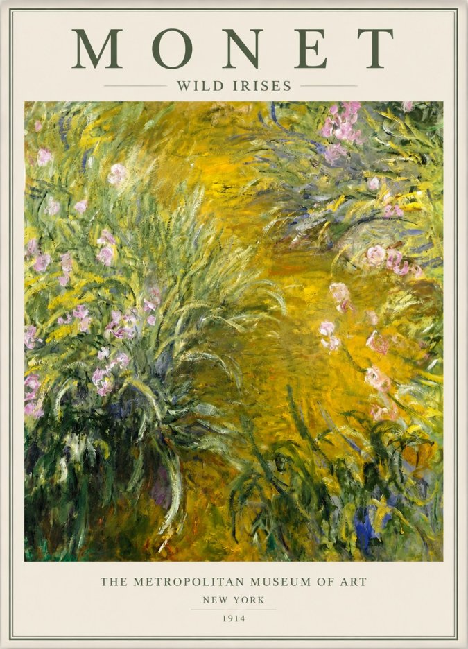 Monet Wild Irises No3 - Juliste