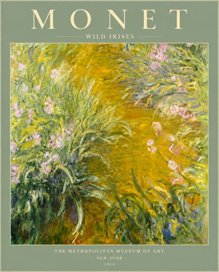 Monet Wild Irises No6 - Juliste