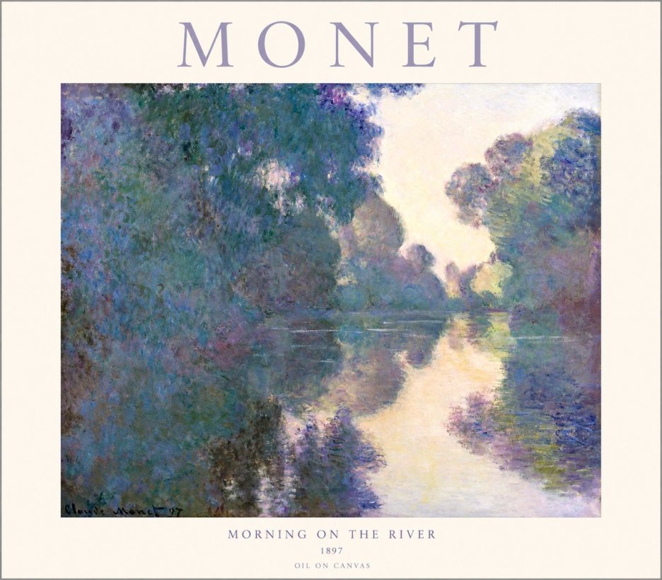 Monet Morning on the River No1 - Juliste