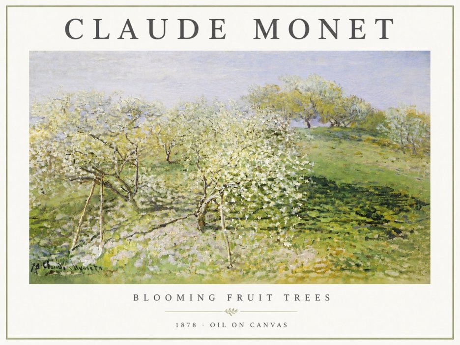 Monet Blooming Fruit Trees No4 - Juliste