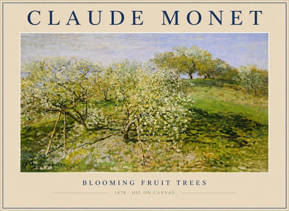 Monet Blooming Fruit Trees No6 - Juliste