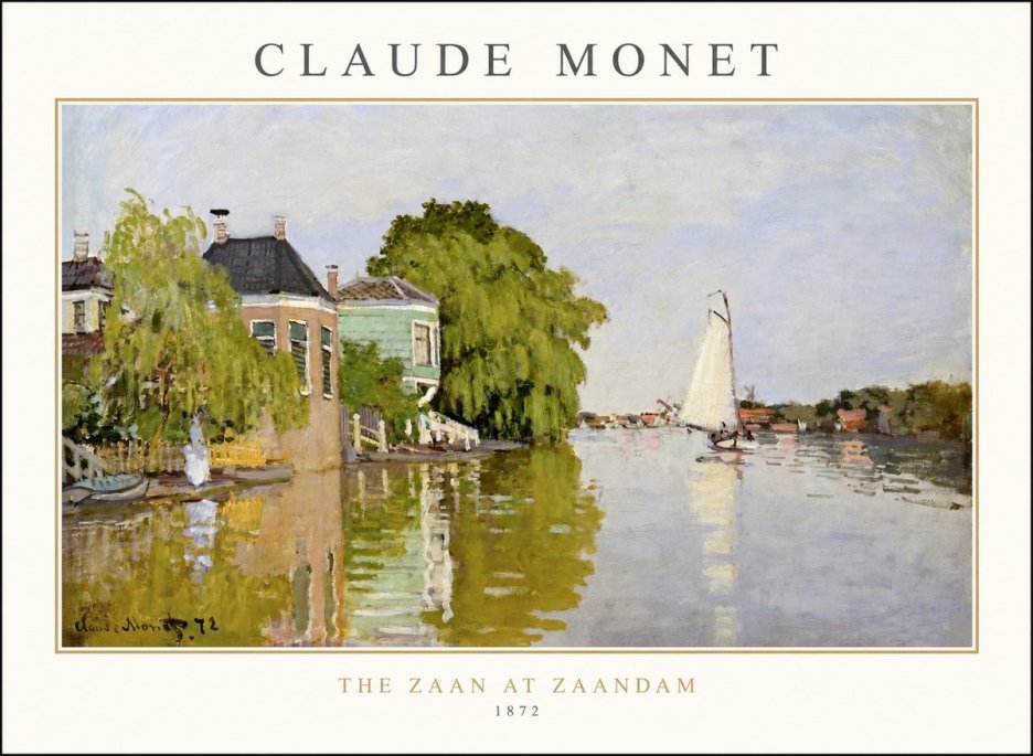Monet The Zaan at Zaandam No1 - Juliste