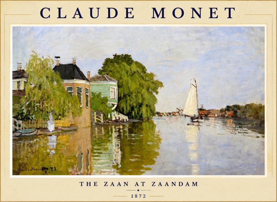 Monet The Zaan at Zaandam No4 - Juliste