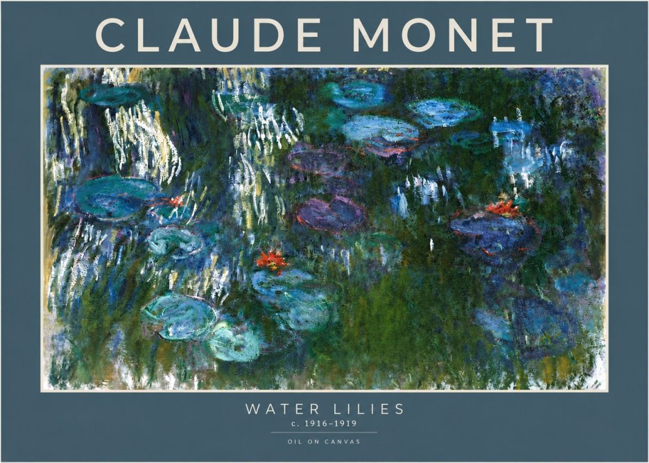 Monet Water Lilies IV No4 - Juliste
