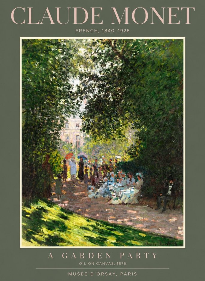 Monet A Garden Party No2 - Juliste