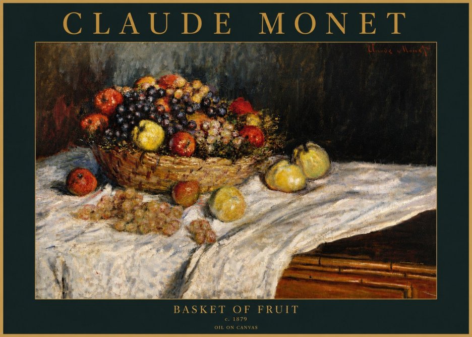 Monet Basket of Fruit No4 - Juliste