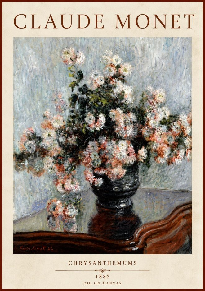 Monet Chrysanthemums No5 - Juliste