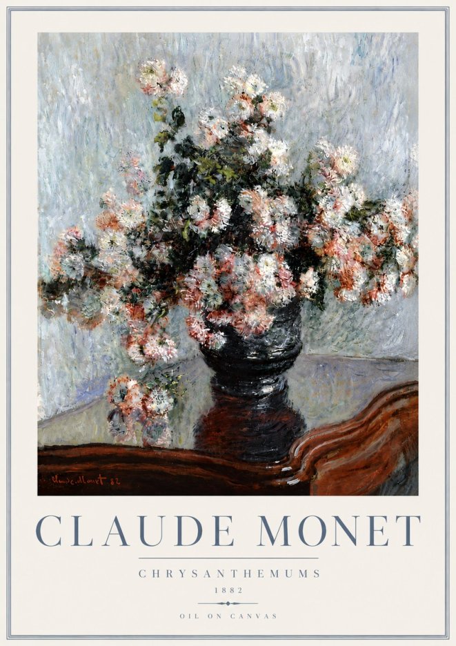Monet Chrysanthemums No6 - Juliste