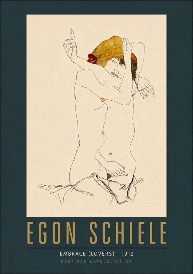 Schiele Embrace (Lovers) No6 - Juliste