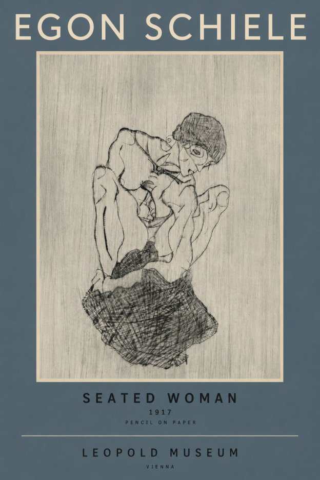 Schiele Seated Woman No2 - Juliste