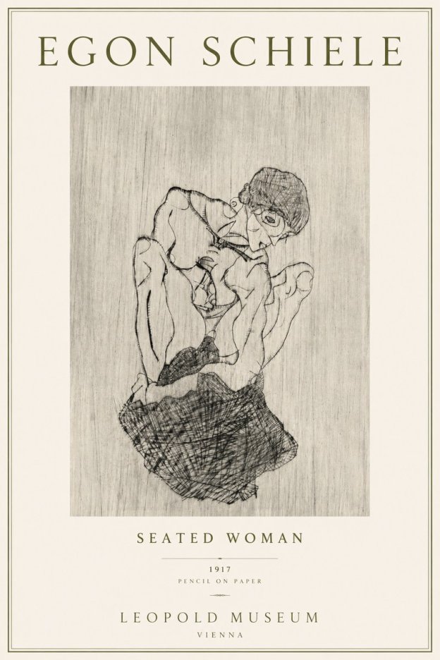 Schiele Seated Woman No4 - Juliste
